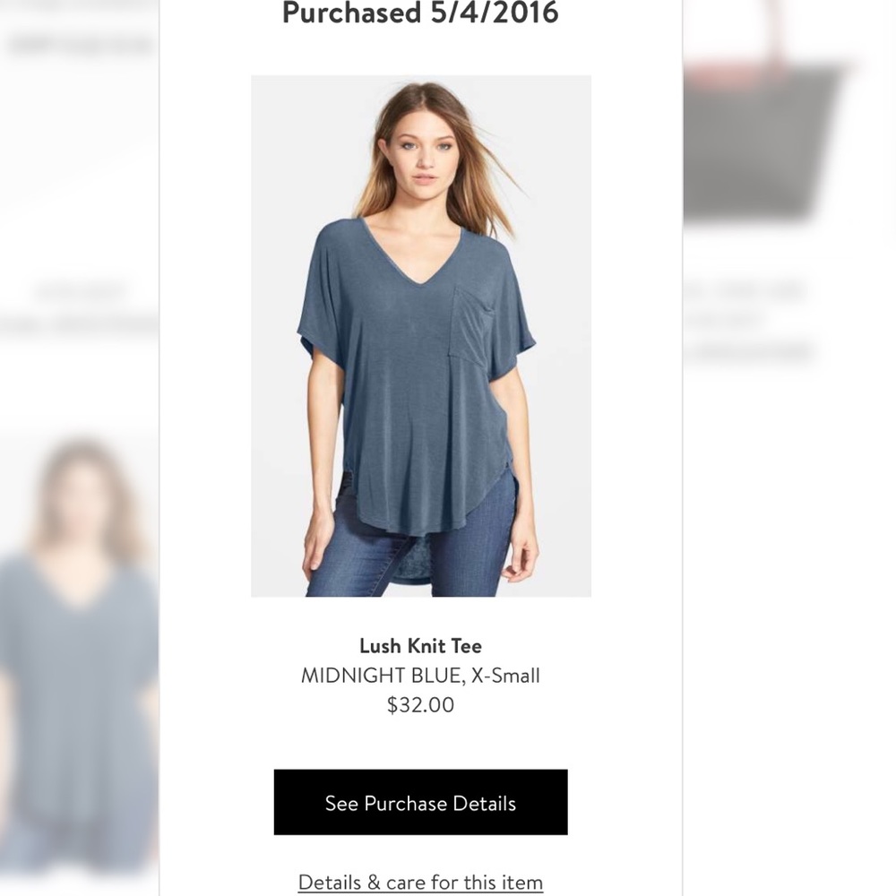 Lush midnight blue knit tee